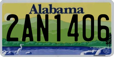 AL license plate 2AN1406