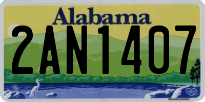 AL license plate 2AN1407