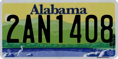 AL license plate 2AN1408