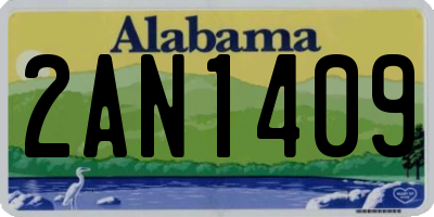 AL license plate 2AN1409