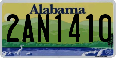 AL license plate 2AN1410