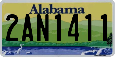 AL license plate 2AN1411