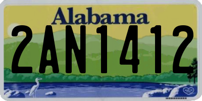 AL license plate 2AN1412