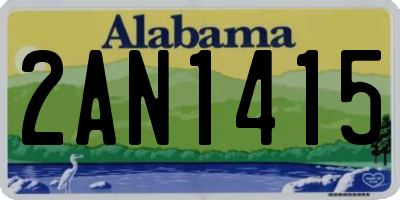 AL license plate 2AN1415