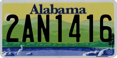 AL license plate 2AN1416