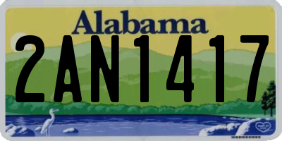 AL license plate 2AN1417