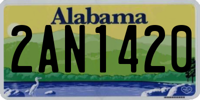 AL license plate 2AN1420