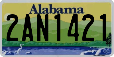 AL license plate 2AN1421