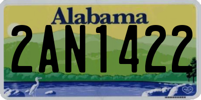 AL license plate 2AN1422