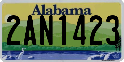 AL license plate 2AN1423