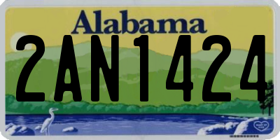AL license plate 2AN1424