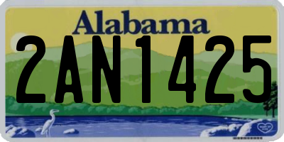 AL license plate 2AN1425