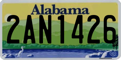 AL license plate 2AN1426