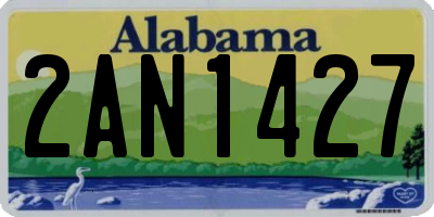 AL license plate 2AN1427