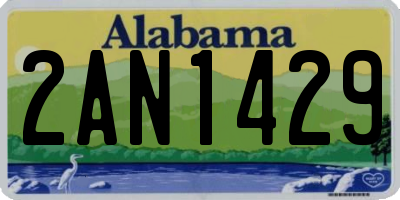 AL license plate 2AN1429