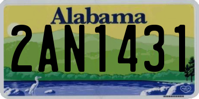 AL license plate 2AN1431