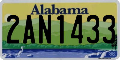 AL license plate 2AN1433