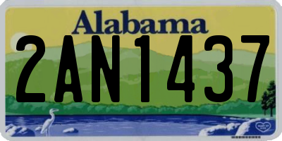 AL license plate 2AN1437
