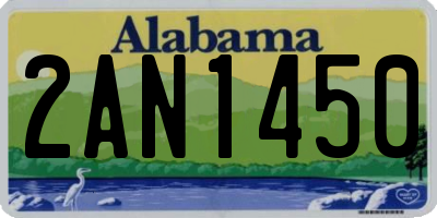 AL license plate 2AN1450