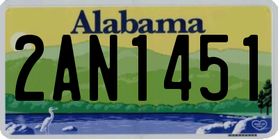 AL license plate 2AN1451