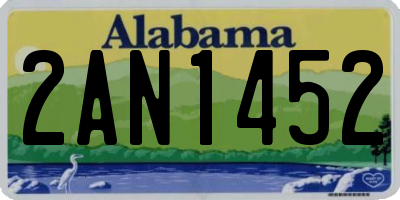 AL license plate 2AN1452
