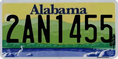 AL license plate 2AN1455