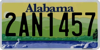 AL license plate 2AN1457