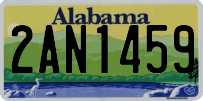 AL license plate 2AN1459