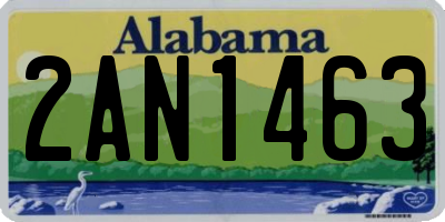 AL license plate 2AN1463