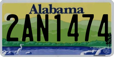 AL license plate 2AN1474