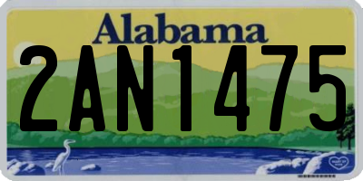 AL license plate 2AN1475
