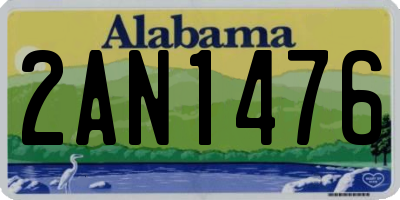 AL license plate 2AN1476