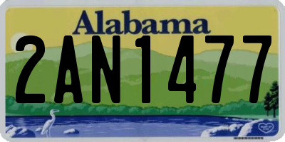 AL license plate 2AN1477