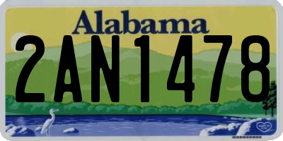 AL license plate 2AN1478
