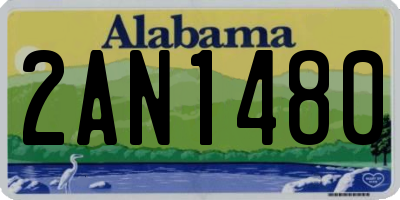 AL license plate 2AN1480