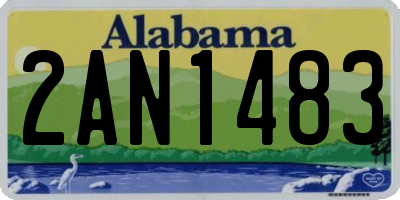 AL license plate 2AN1483