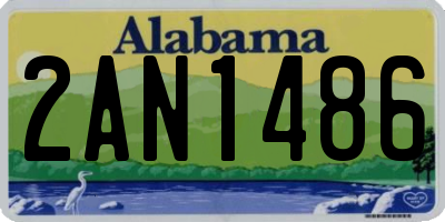 AL license plate 2AN1486