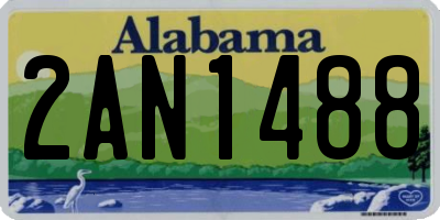 AL license plate 2AN1488