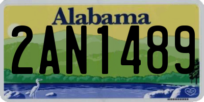 AL license plate 2AN1489