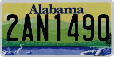 AL license plate 2AN1490