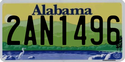AL license plate 2AN1496