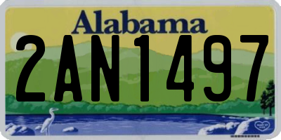 AL license plate 2AN1497
