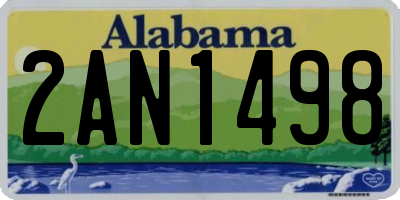 AL license plate 2AN1498