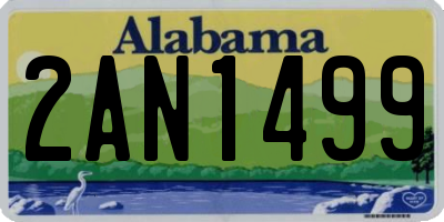 AL license plate 2AN1499