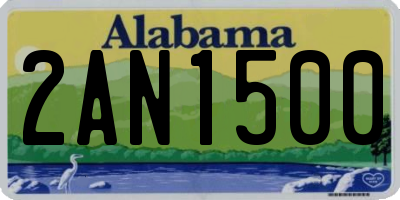 AL license plate 2AN1500