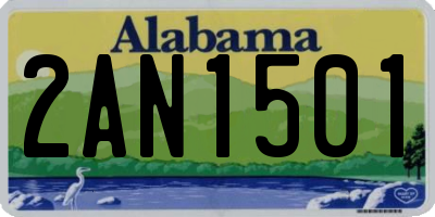 AL license plate 2AN1501