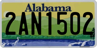 AL license plate 2AN1502