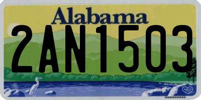 AL license plate 2AN1503