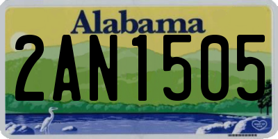 AL license plate 2AN1505