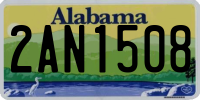 AL license plate 2AN1508